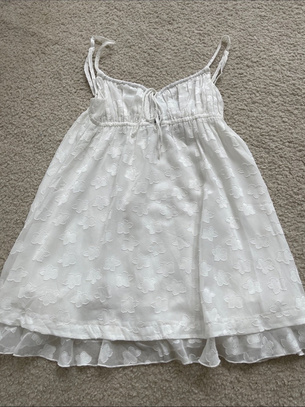NWT Princess Polly White Floral Embroidered Dress Size 4
